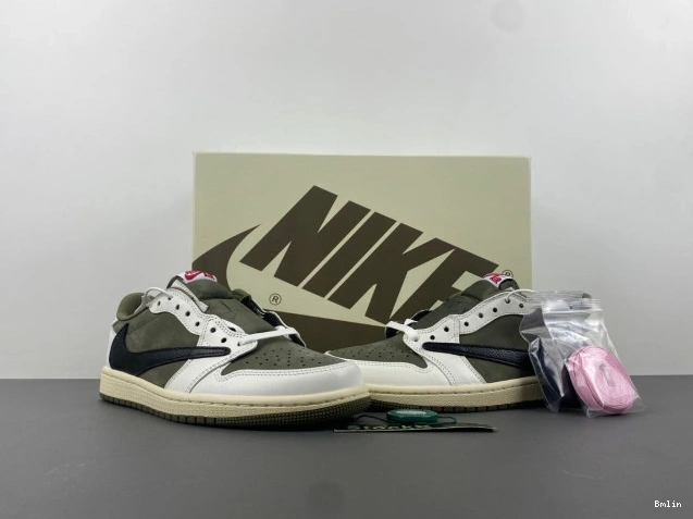 Bmlin Shoes LOW 1 JORDAN SCOTT TRAVIS X OG AIR DM7866-200 OLIVE MEDIUM 0730
